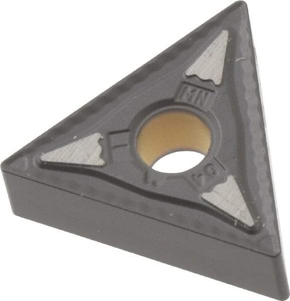 Kennametal - TNMG331 MN Grade KCP25 Carbide Turning Insert - TiCN/Al2O3 Finish, 60° Triangle, 3/8" Inscr Circle, 3/16" Thick, 1/64" Corner Radius - Eagle Tool & Supply