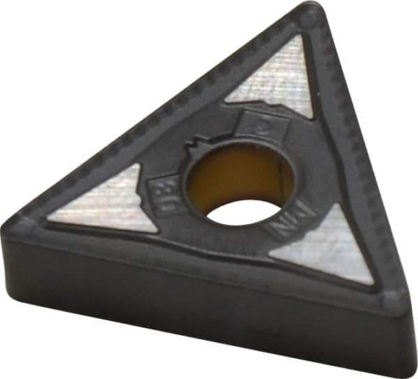 Kennametal - TNMG432 MN Grade KCP25 Carbide Turning Insert - TiCN/Al2O3 Finish, 60° Triangle, 1/2" Inscr Circle, 3/16" Thick, 1/32" Corner Radius - Eagle Tool & Supply