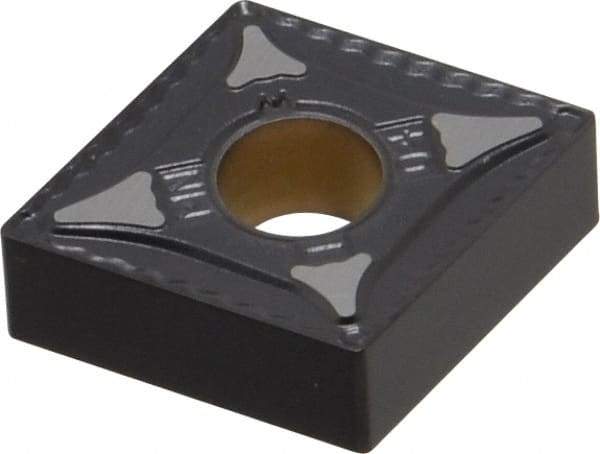 Kennametal - CNMG431 MN Grade KCP30 Carbide Turning Insert - TiN/TiCN/Al2O3 Finish, 80° Diamond, 1/2" Inscr Circle, 3/16" Thick, 1/64" Corner Radius - Eagle Tool & Supply