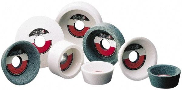 Camel Grinding Wheels - 6" Diam, 1-1/4" Hole Size, 1" Overall Thickness, 120 Grit, Type 50 Tool & Cutter Grinding Wheel - Fine Grade, Silicon Carbide, I Hardness, Vitrified Bond, 3,450 RPM - Eagle Tool & Supply
