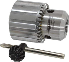 Accupro - JT6, 1/32 to 5/8" Capacity, Tapered Mount Drill Chuck - Keyed, 57mm Sleeve Diam, 77mm Open Length - Exact Industrial Supply