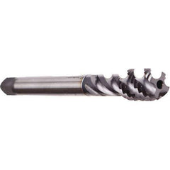 Emuge - 1/2-20 UNF 5 Flute 2B Bottoming Spiral Flute Tap - Cobalt, TiCN Finish, 3.937" OAL, Right Hand Flute, Right Hand Thread, Series Enorm - Eagle Tool & Supply