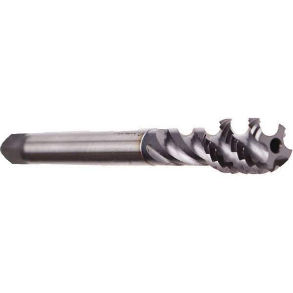 Emuge - 5/8-11 UNC 4 Flute 2B Bottoming Spiral Flute Tap - Cobalt, TiCN Finish, 4.331" OAL, Right Hand Flute, Right Hand Thread, Series Enorm - Eagle Tool & Supply