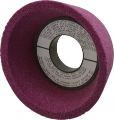 Grier Abrasives - 4" Diam, 1-1/4" Hole Size, 2-1/8" Overall Thickness, 60 Grit, Type 11 Tool & Cutter Grinding Wheel - Medium Grade, Aluminum Oxide, J Hardness, Vitrified Bond, 6,207 RPM - Eagle Tool & Supply