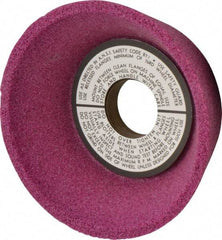 Grier Abrasives - 5" Diam, 1-1/4" Hole Size, 2-3/16" Overall Thickness, 46 Grit, Type 11 Tool & Cutter Grinding Wheel - Coarse Grade, Aluminum Oxide, H Hardness, Vitrified Bond, 4,966 RPM - Eagle Tool & Supply