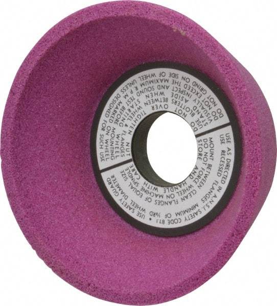Grier Abrasives - 5" Diam, 1-1/4" Hole Size, 2-3/16" Overall Thickness, 60 Grit, Type 11 Tool & Cutter Grinding Wheel - Medium Grade, Aluminum Oxide, J Hardness, Vitrified Bond, 4,966 RPM - Eagle Tool & Supply