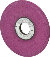 Grier Abrasives - 6" Diam, 1-1/4" Hole Size, 1/2" Overall Thickness, 46 Grit, Type 12 Tool & Cutter Grinding Wheel - Coarse Grade, Aluminum Oxide, J Hardness, Vitrified Bond, 4,138 RPM - Eagle Tool & Supply