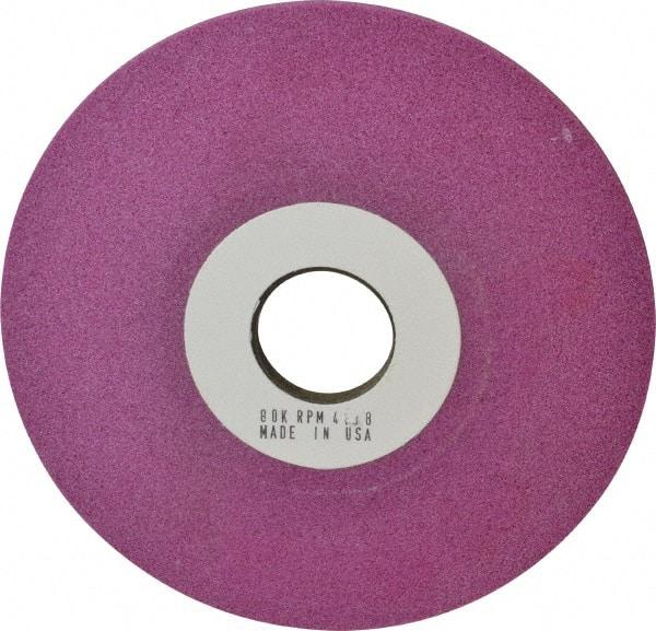 Grier Abrasives - 6" Diam, 1-1/4" Hole Size, 1/2" Overall Thickness, 80 Grit, Type 12 Tool & Cutter Grinding Wheel - Medium Grade, Aluminum Oxide, K Hardness, Vitrified Bond, 4,138 RPM - Eagle Tool & Supply