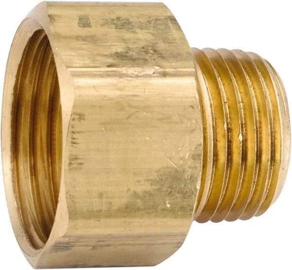 ANDERSON METALS - 3/4 FGHT & 1/2 MPT Garden Hose Female x MIP - Lead Free Brass, Female Hose to Male Pipe Connector - Eagle Tool & Supply