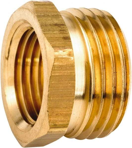 ANDERSON METALS - 3/4 MGHT & 3/8 NPT Garden Hose Male x FIP - Lead Free Brass, Male Hose to Female Pipe Connector - Eagle Tool & Supply