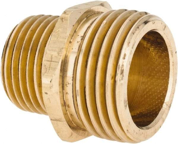 ANDERSON METALS - 3/4 MGHT & 1/2 MPT Garden Hose Male x MIP - Lead Free Brass, Male Hose to Male Pipe Connector - Eagle Tool & Supply