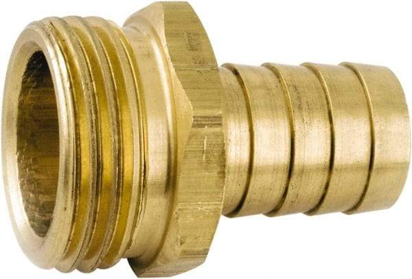 ANDERSON METALS - 3/4 GHT Garden Hose Barb x Male - Lead Free Brass, Male Hose to Barb Connector - Eagle Tool & Supply