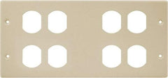 Hubbell Wiring Device-Kellems - 10.22 Inch Long x 4-3/4 Inch High, Rectangular 4 Gang Raceway Cover Plate - Ivory, For Use with HBL4750 Series Raceways - Eagle Tool & Supply