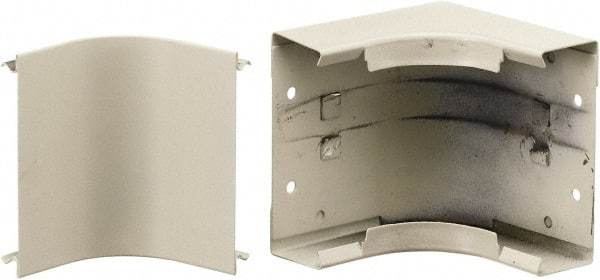 Hubbell Wiring Device-Kellems - 4.74 Inch Long x 4-3/4 Inch High, Raceway Elbow End - Ivory, For Use with HBL4750 Series Raceways - Eagle Tool & Supply