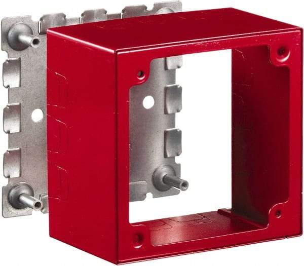 Hubbell Wiring Device-Kellems - 4.64 Inch Long x 2-3/4 Inch Wide x 4.54 Inch High, Rectangular Raceway Box - Red, For Use with HBL500 Series Raceways and HBL750 Series Raceways - Eagle Tool & Supply