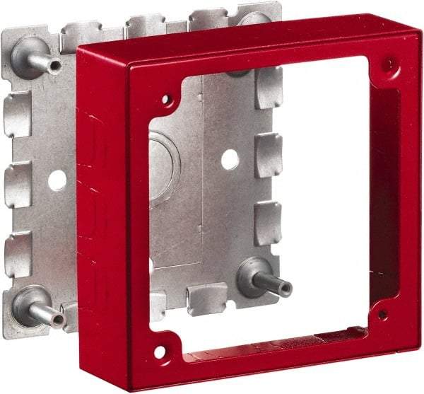 Hubbell Wiring Device-Kellems - 4.64 Inch Long x 1.38 Inch Wide x 4.54 Inch High, Rectangular Raceway Box - Red, For Use with HBL500 Series Raceways and HBL750 Series Raceways - Eagle Tool & Supply