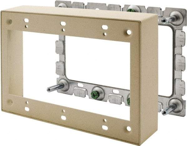 Hubbell Wiring Device-Kellems - 6.45 Inch Long x 1.38 Inch Wide x 4.54 Inch High, Rectangular Raceway Box - Ivory, For Use with HBL500 Series Raceways and HBL750 Series Raceways - Eagle Tool & Supply