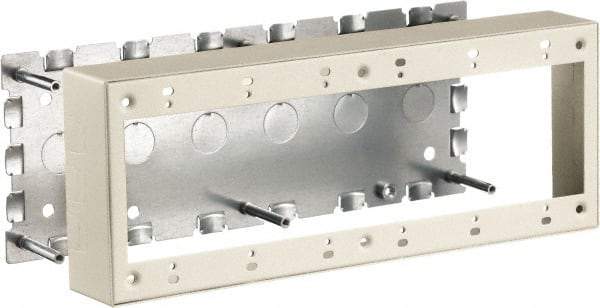 Hubbell Wiring Device-Kellems - 11.89 Inch Long x 1-3/4 Inch Wide x 4.54 Inch High, Rectangular Raceway Box - Ivory, For Use with HBL500 Series Raceways and HBL750 Series Raceways - Eagle Tool & Supply