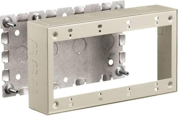 Hubbell Wiring Device-Kellems - 8.26 Inch Long x 1-3/4 Inch Wide x 4.54 Inch High, Rectangular Raceway Box - Ivory, For Use with HBL500 Series Raceways and HBL750 Series Raceways - Eagle Tool & Supply