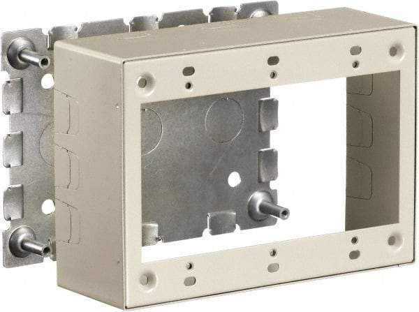 Hubbell Wiring Device-Kellems - 6.45 Inch Long x 1.38 Inch Wide x 4.54 Inch High, Rectangular Raceway Box - Ivory, For Use with HBL500 Series Raceways and HBL750 Series Raceways - Eagle Tool & Supply