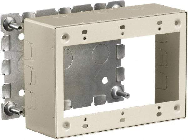 Hubbell Wiring Device-Kellems - 6.45 Inch Long x 2-1/4 Inch Wide x 4.54 Inch High, Rectangular Raceway Box - Ivory, For Use with HBL500 Series Raceways and HBL750 Series Raceways - Eagle Tool & Supply