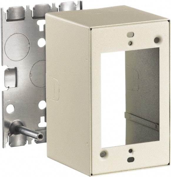 Hubbell Wiring Device-Kellems - 2.82 Inch Long x 2-3/4 Inch Wide x 4.54 Inch High, Rectangular Raceway Box - Ivory, For Use with HBL500 Series Raceways and HBL750 Series Raceways - Eagle Tool & Supply