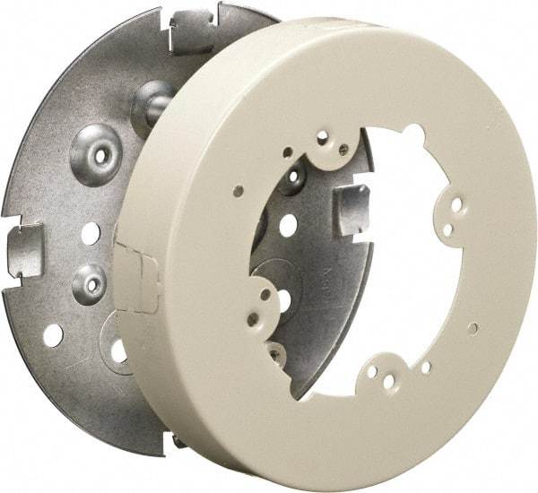 Hubbell Wiring Device-Kellems - 5-1/2 Inch Wide x 1.02 Inch High, Round Raceway Box - Ivory, For Use with HBL500 Series Raceways and HBL750 Series Raceways - Eagle Tool & Supply