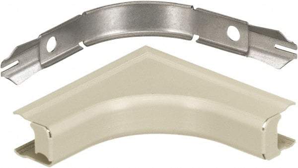 Hubbell Wiring Device-Kellems - 3.33 Inch Long x 0.91 Inch Wide x 3.33 Inch High, Raceway Elbow End - Ivory, For Use with HBL500 Series Raceways and HBL750 Series Raceways - Eagle Tool & Supply