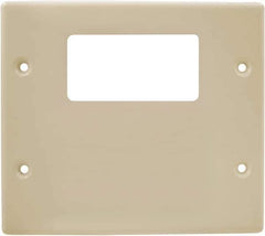 Hubbell Wiring Device-Kellems - 5.43 Inch Long x 4-3/4 Inch High, Rectangular Raceway Plate - Ivory, For Use with HBL4700 Series Raceways and HBL4750 Series Metal Raceways - Eagle Tool & Supply