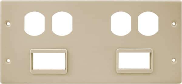 Hubbell Wiring Device-Kellems - 10.22 Inch Long x 4-3/4 Inch High, Rectangular Raceway Plate - Ivory, For Use with HBL4750 Series Raceways - Eagle Tool & Supply