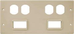 Hubbell Wiring Device-Kellems - 10.22 Inch Long x 4-3/4 Inch High, Rectangular Raceway Plate - Ivory, For Use with HBL4750 Series Raceways - Eagle Tool & Supply