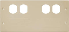 Hubbell Wiring Device-Kellems - 10.22 Inch Long x 4-3/4 Inch High, Rectangular Raceway Plate - Ivory, For Use with HBL4750 Series Raceways - Eagle Tool & Supply