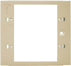 Hubbell Wiring Device-Kellems - 4.32 Inch Long x 4-3/4 Inch High, Rectangular Raceway Plate - Ivory, For Use with HBL4700 Series Raceways and HBL4750 Series Metal Raceways - Eagle Tool & Supply