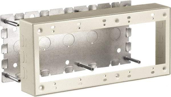 Hubbell Wiring Device-Kellems - 10.01 Inch Long x 1-3/4 Inch Wide x 4.54 Inch High, Rectangular Raceway Box - Ivory, For Use with HBL500 Series Raceways and HBL750 Series Raceways - Eagle Tool & Supply