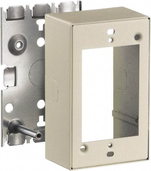 Hubbell Wiring Device-Kellems - 3-1/4 Inch Long x 2.44 Inch Wide x 4.9 Inch High, Rectangular Raceway Box - White, For Use with Nonmetallic PlugTrak Raceways, PL1 LANTrak, PP1 PremiseTrak and PW2 WallTrak Latching Raceways - Eagle Tool & Supply