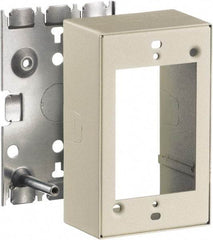 Hubbell Wiring Device-Kellems - 3-1/4 Inch Long x 2.44 Inch Wide x 4.9 Inch High, Rectangular Raceway Box - White, For Use with Nonmetallic PlugTrak Raceways, PL1 LANTrak, PP1 PremiseTrak and PW2 WallTrak Latching Raceways - Eagle Tool & Supply