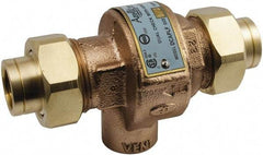 Conbraco - 3/4 Thread, 175 psi WOG Rating, Bronze Dual Check Backflow Preventer Valve - Lead-Free, Use with Potable Water Applications - Eagle Tool & Supply