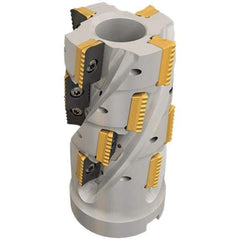 Iscar - 24 Inserts, 3" Cut Diam, 1-1/4" Arbor Diam, 2.8" Max Depth of Cut, Indexable Square-Shoulder Face Mill - 0° Lead Angle, 3.94" High, P290 AC.T 1806.. Insert Compatibility, Through Coolant, Series MillShred - Eagle Tool & Supply