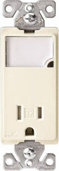 Cooper Wiring Devices - 2 Pole, 125 VAC, 15 Amp, 1 Outlet, Flush Mounted, Self Grounding, Tamper Resistant Combination Outlet with Night Light - 5-15R Configuration, Back Side Wiring, Thermoplastic Material, cULus Listed Standard - Eagle Tool & Supply