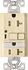 Cooper Wiring Devices - 1 Phase, 5-20R NEMA, 125 VAC, 20 Amp, Self Grounding, GFCI Receptacle - 2 Pole, Back and Side Wiring, Tamper Resistant, Thermoplastic Commercial, Specification Grade - Eagle Tool & Supply