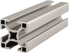 80/20 Inc. - 4 Meters Long x 30 mm Wide x 30 mm Deep, T-Slotted Aluminum Extrusion - Clear Anodized Finish - Eagle Tool & Supply