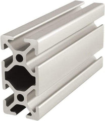 80/20 Inc. - 4 Meters Long x 25 mm Wide x 50 mm Deep, T-Slotted Aluminum Extrusion - Clear Anodized Finish - Eagle Tool & Supply