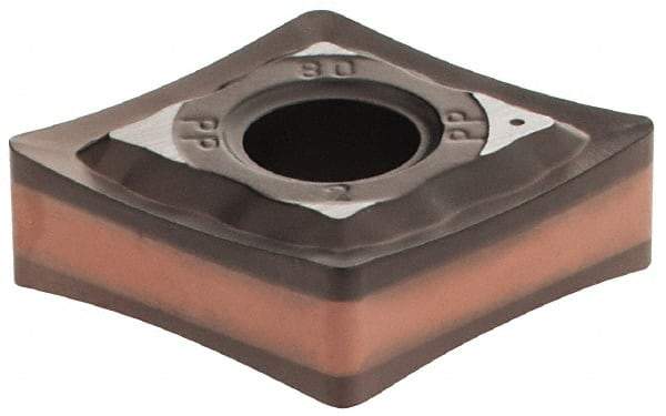 Iscar - CNMG432 PP Grade IC6025 Carbide Turning Insert - TiCN/Al2O3/TiN Finish, 80° Diamond, 1/2" Inscr Circle, 3/16" Thick, 1/32" Corner Radius - Eagle Tool & Supply