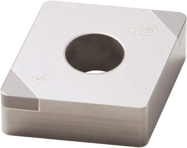 Seco - CNGA432 Grade CBN200 PCBN Turning Insert - Uncoated, 80° Diamond, 1/2" Inscr Circle, 3/16" Thick, 1/32" Corner Radius - Eagle Tool & Supply