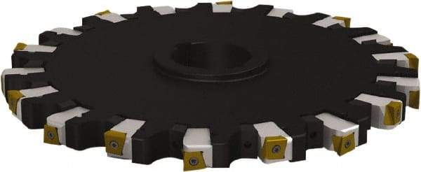 Seco - Arbor Hole Connection, 1.0236" Cutting Width, 4.4606" Depth of Cut, 315mm Cutter Diam, 2.3622" Hole Diam, 9 Tooth Indexable Slotting Cutter - 335.25 Toolholder, L/XNHQ 1407 Insert - Eagle Tool & Supply