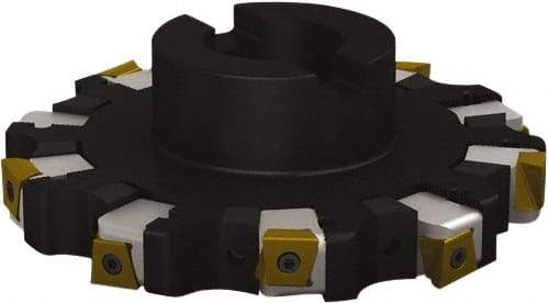 Seco - Shell Mount Connection, 1.0236" Cutting Width, 1.2717" Depth of Cut, 125mm Cutter Diam, 1.2598" Hole Diam, 4 Tooth Indexable Slotting Cutter - R335.25 Toolholder, L/XNHQ 1407 Insert, Right Hand Cutting Direction - Eagle Tool & Supply