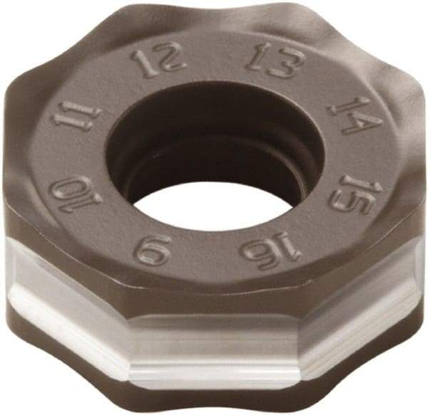 Seco - ONMU050410 ME10 Grade MK1500 Carbide Milling Insert - TiCN/Al2O3 Finish, 0.157" Thick, 0.472" Inscribed Circle - Eagle Tool & Supply
