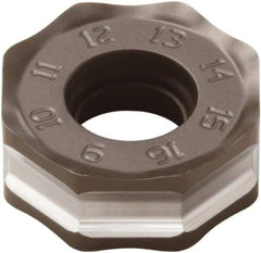 Seco - ONMU050410 ME10 Grade MK1500 Carbide Milling Insert - TiCN/Al2O3 Finish, 0.157" Thick, 0.472" Inscribed Circle - Eagle Tool & Supply
