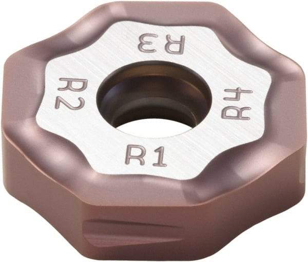 Seco - ONEU090520 M14 Grade MK2050 Carbide Milling Insert - TiSiN/TiAlN Finish, 0.228" Thick, 0.843" Inscribed Circle - Eagle Tool & Supply