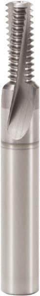 Seco - M6x1.00 Metric Coarse, 0.185" Cutting Diam, 3 Flute, Solid Carbide Helical Flute Thread Mill - Internal Thread, 0.492" LOC, 2.165" OAL, 6mm Shank Diam - Eagle Tool & Supply